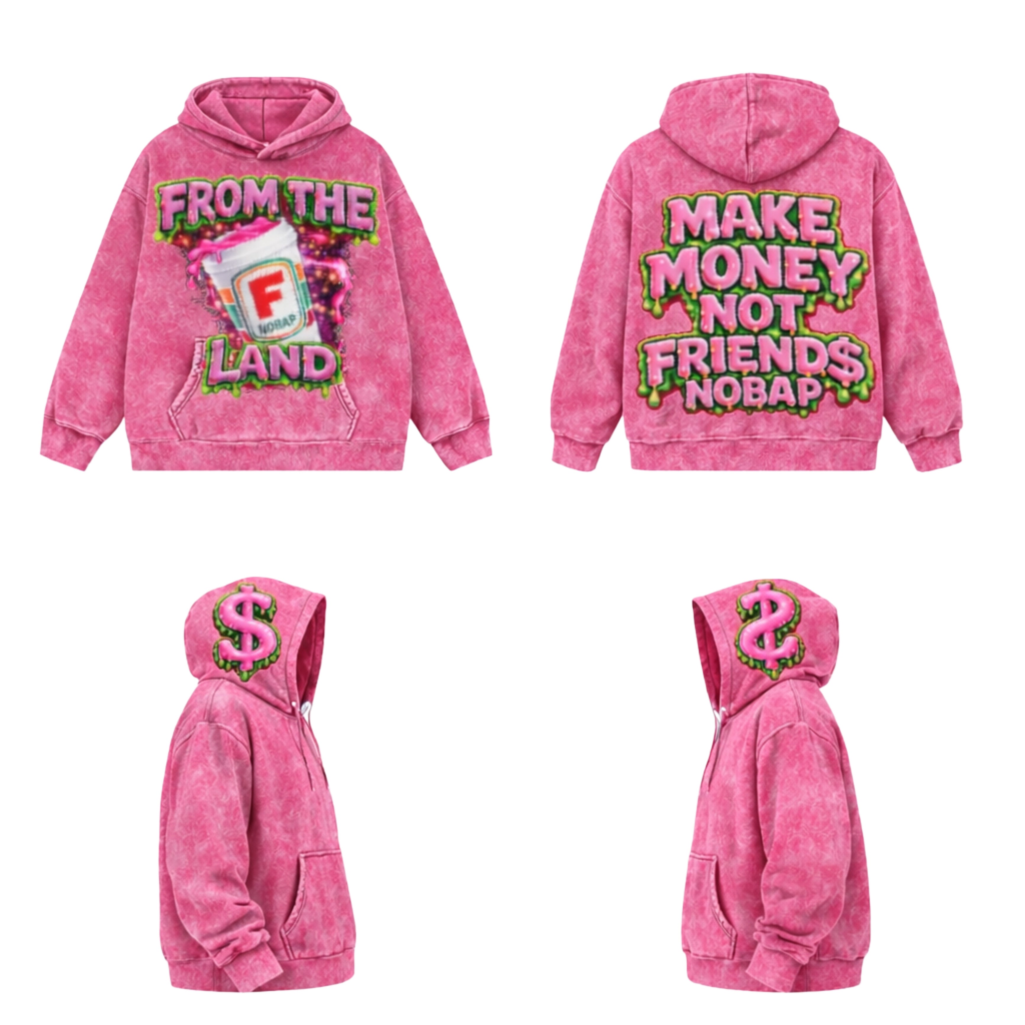 MAKE MONEY NOT FRIEND$ NO BAP - FTLXNOBAP PINK COLLAB